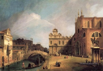 Santi Giovanni E Paolo Et La Scuola Di San Marco 1726 Canaletto Peinture à l'huile